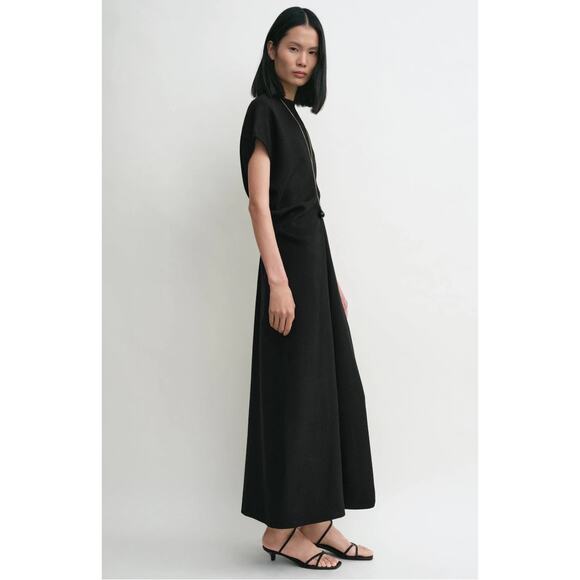 Toteme Slouch waist basketweave dress black - Picture 2 of 7